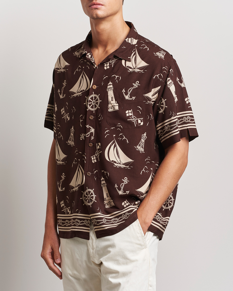 Herre | Skjorter | Polo Ralph Lauren | Printed Rayon Short Sleeve Shirt Captins Convo