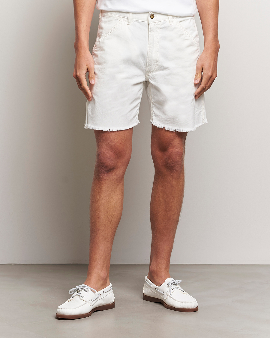 Herre | Nytt i butikken | Polo Ralph Lauren | Garment Dyed Rustic Worker Shorts Deckwash White