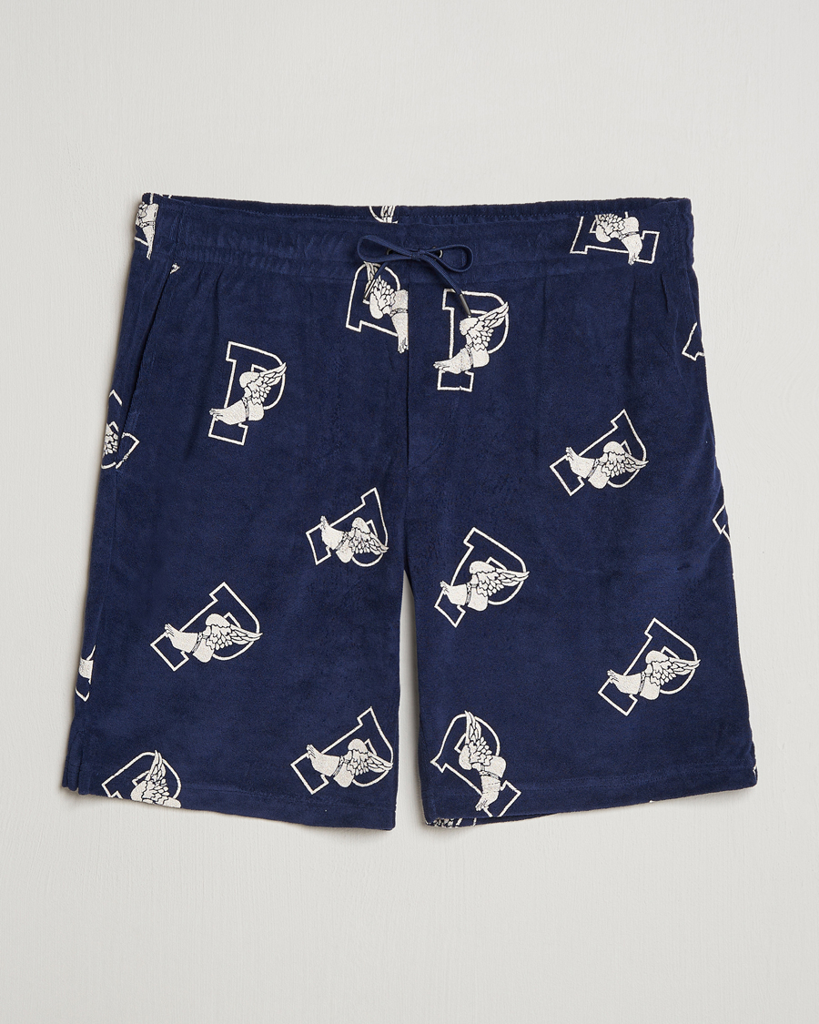 Herre | Shorts | Polo Ralph Lauren | Cotton Terry P Wing Drawstring Shorts Cruise Navy