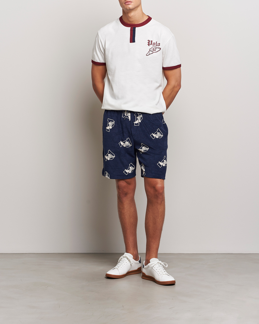 Herre | Shorts | Polo Ralph Lauren | Cotton Terry P Wing Drawstring Shorts Cruise Navy