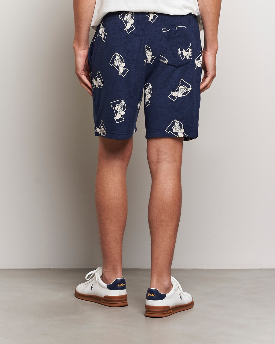 Herre | Shorts | Polo Ralph Lauren | Cotton Terry P Wing Drawstring Shorts Cruise Navy