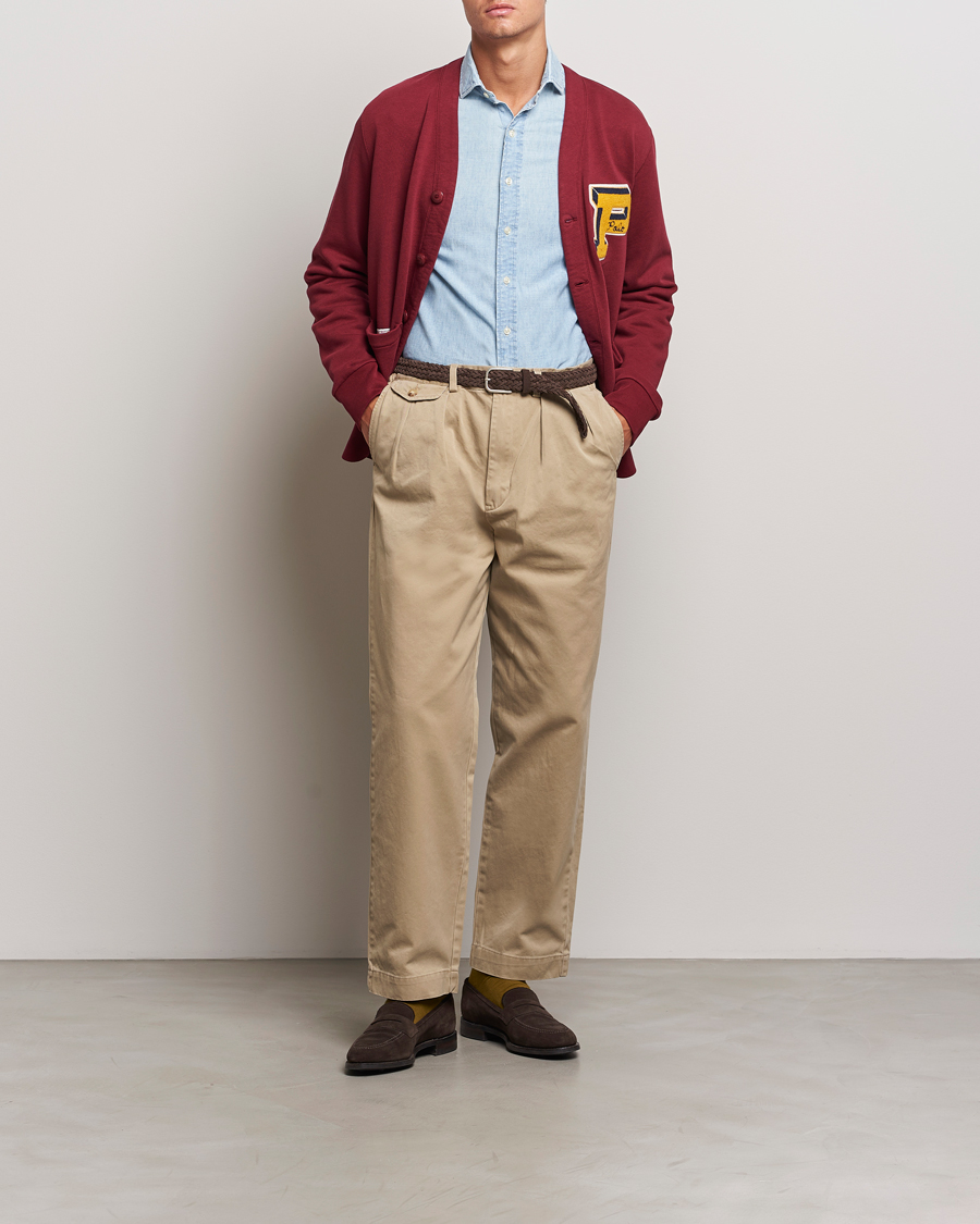 Herre | Bukser | Polo Ralph Lauren | Rustic Twill Pleated Worker Trousers RL Khaki
