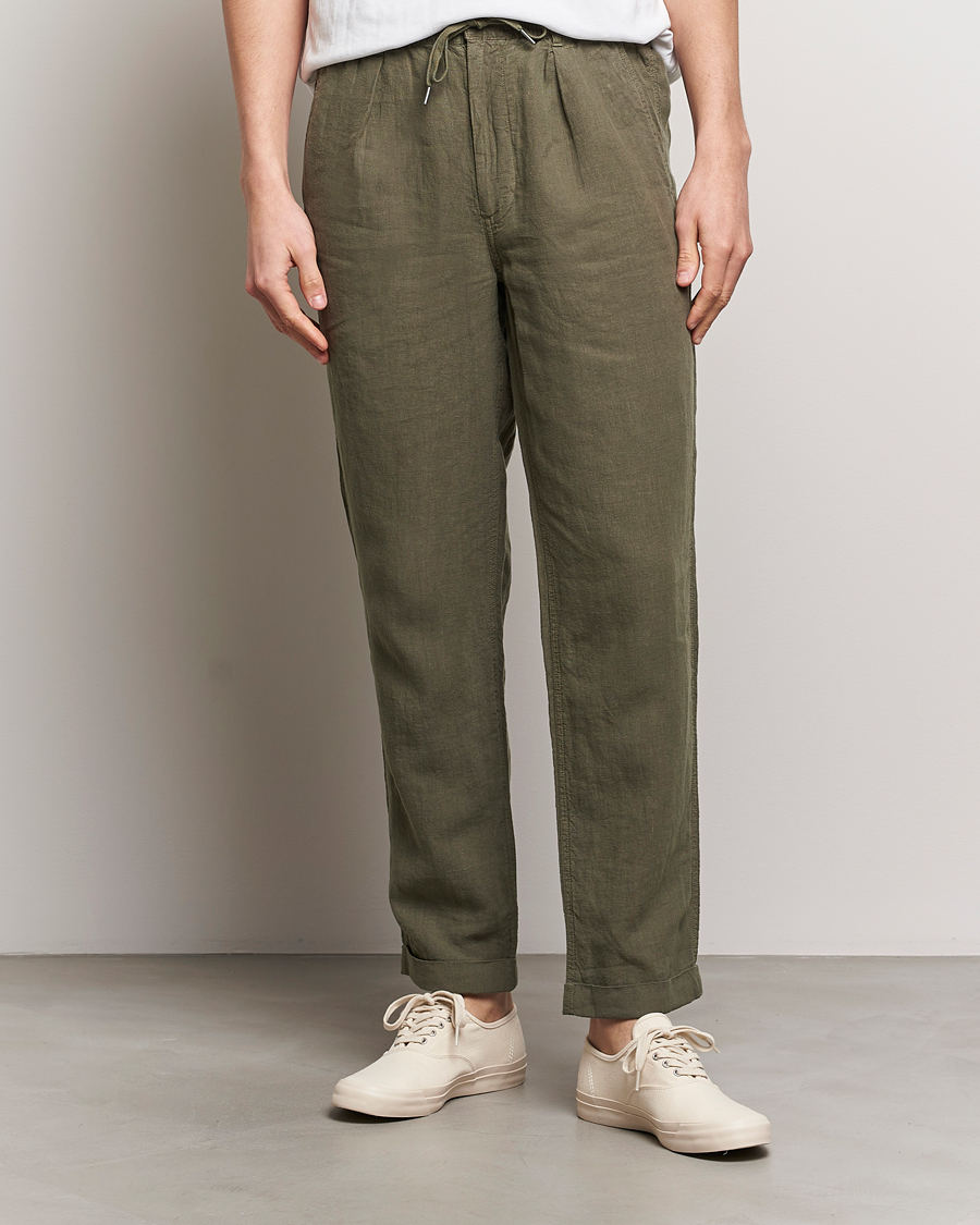 Herre | Bukser | Polo Ralph Lauren | Prepster Linen Trousers Thermal Green