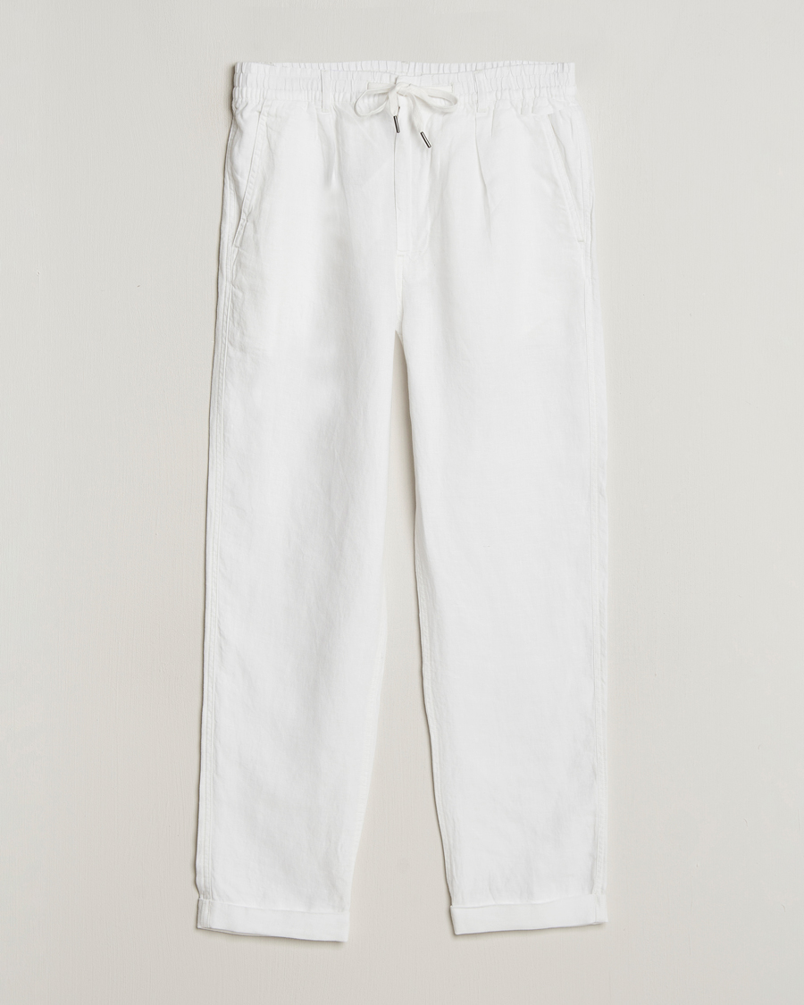 Herre | Bukser | Polo Ralph Lauren | Prepster Linen Trousers Ceramice White