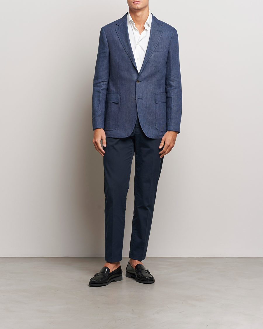 Herre | Dressjakker | Polo Ralph Lauren | Wool Dogtooth Sportcoat Navy/Blue
