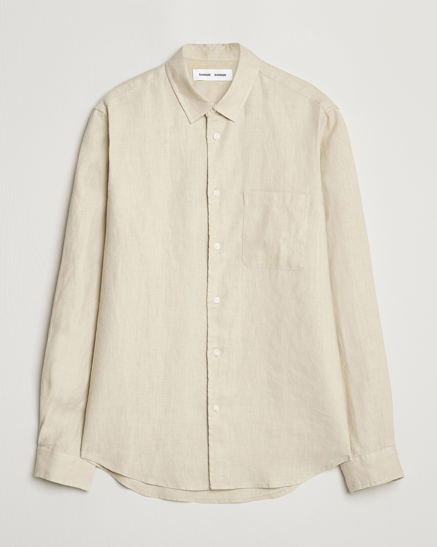 Herre | Skjorter | Samsøe Samsøe | Liam Linen Shirt Castle Wall