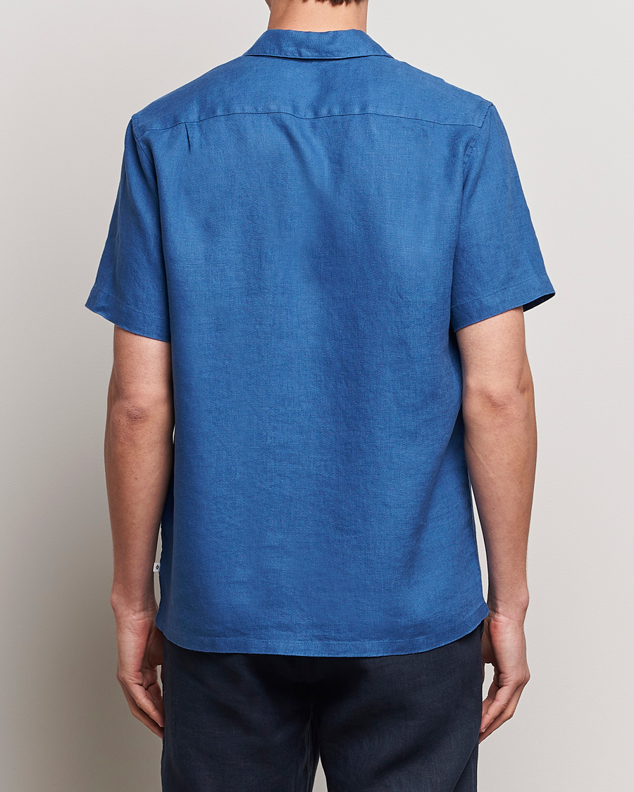 Herre | Skjorter | Samsøe Samsøe | Saavan Linen Short Sleeve Shirt Déja Vu Blue