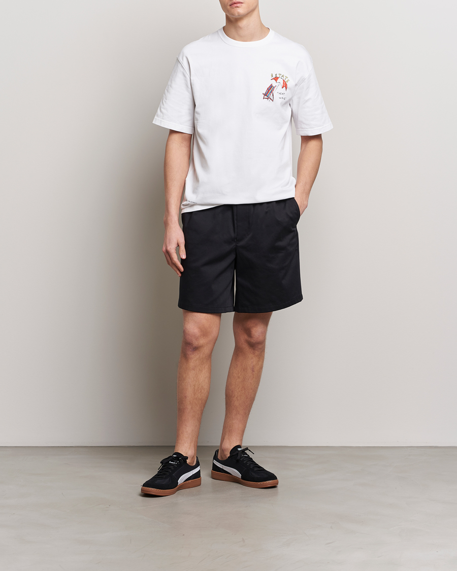 Herre | T-Shirts | Samsøe Samsøe | Sagiotto Printed Crew Neck T-Shirt White Estate