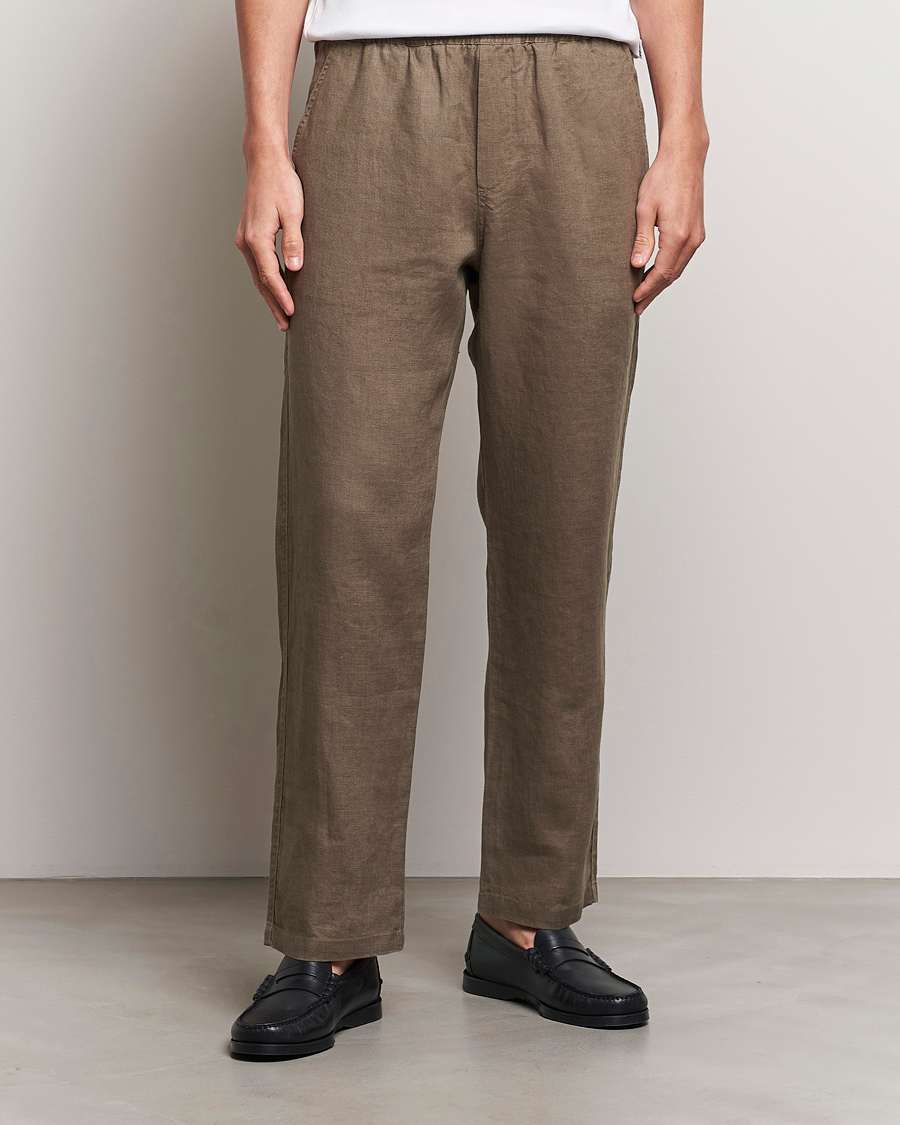 Herre | Linbukser | Samsøe Samsøe | Sajabari Linen Drawstring Trousers Bungee Cord