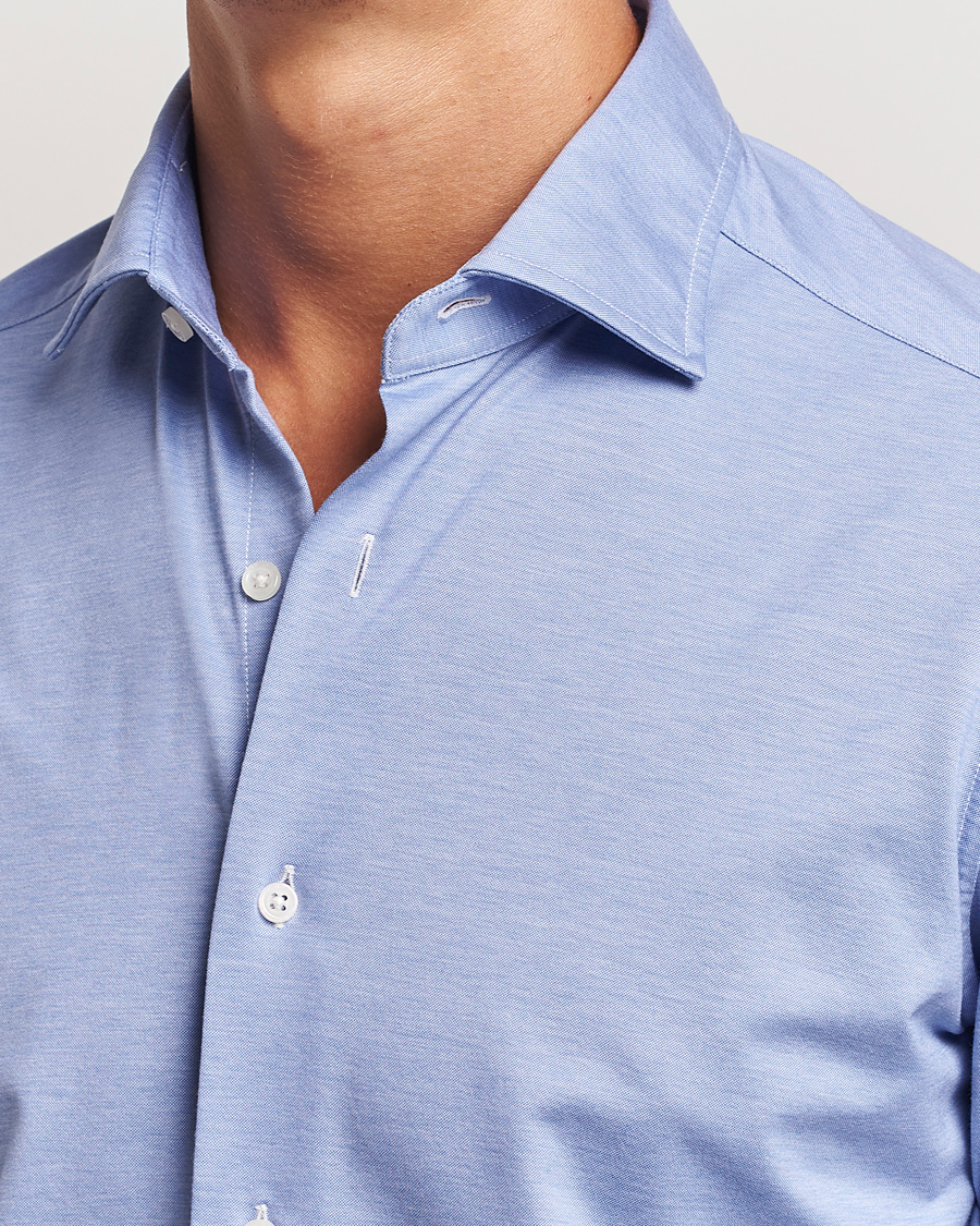 Herre | Skjorter | Grigio | Cotton Jersey Shirt Light Blue