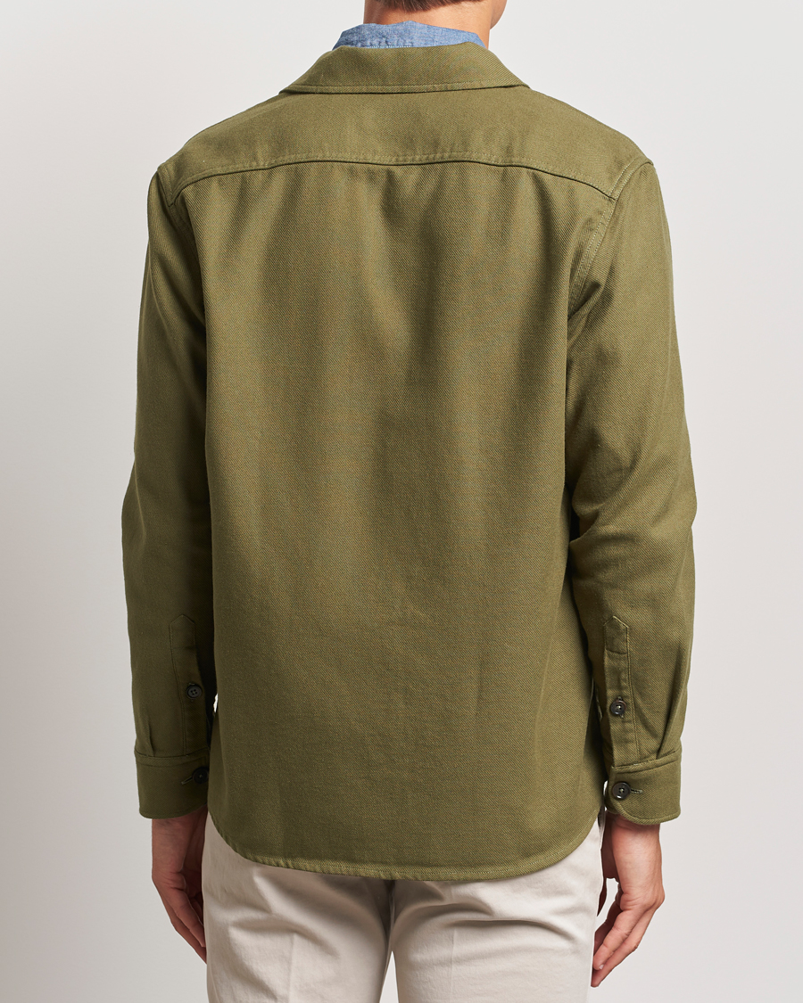 Herre | Skjorter | Grigio | Heavy Twill Overshirt Military