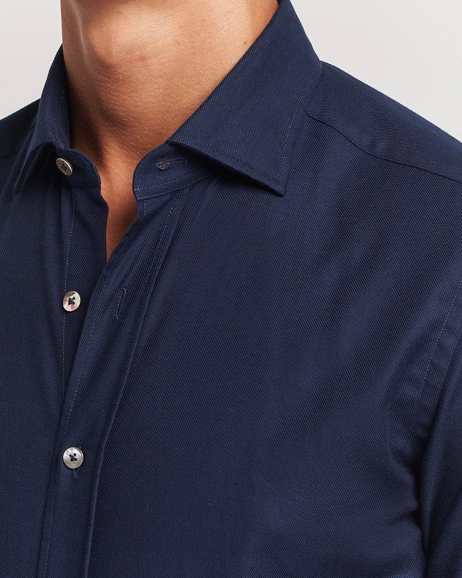 Herre | Skjorter | Grigio | Cotton Twill Shirt Navy
