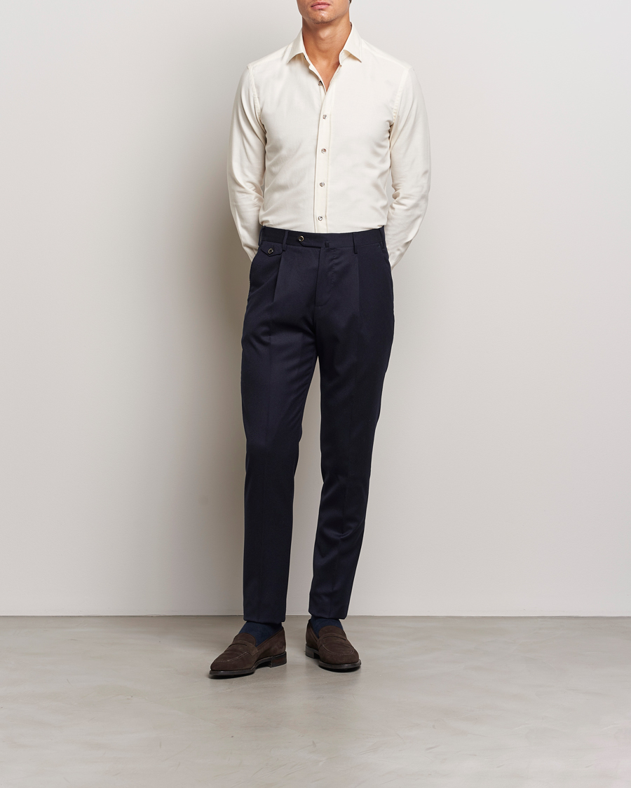 Herre | Skjorter | Grigio | Cotton Twill Shirt Off White