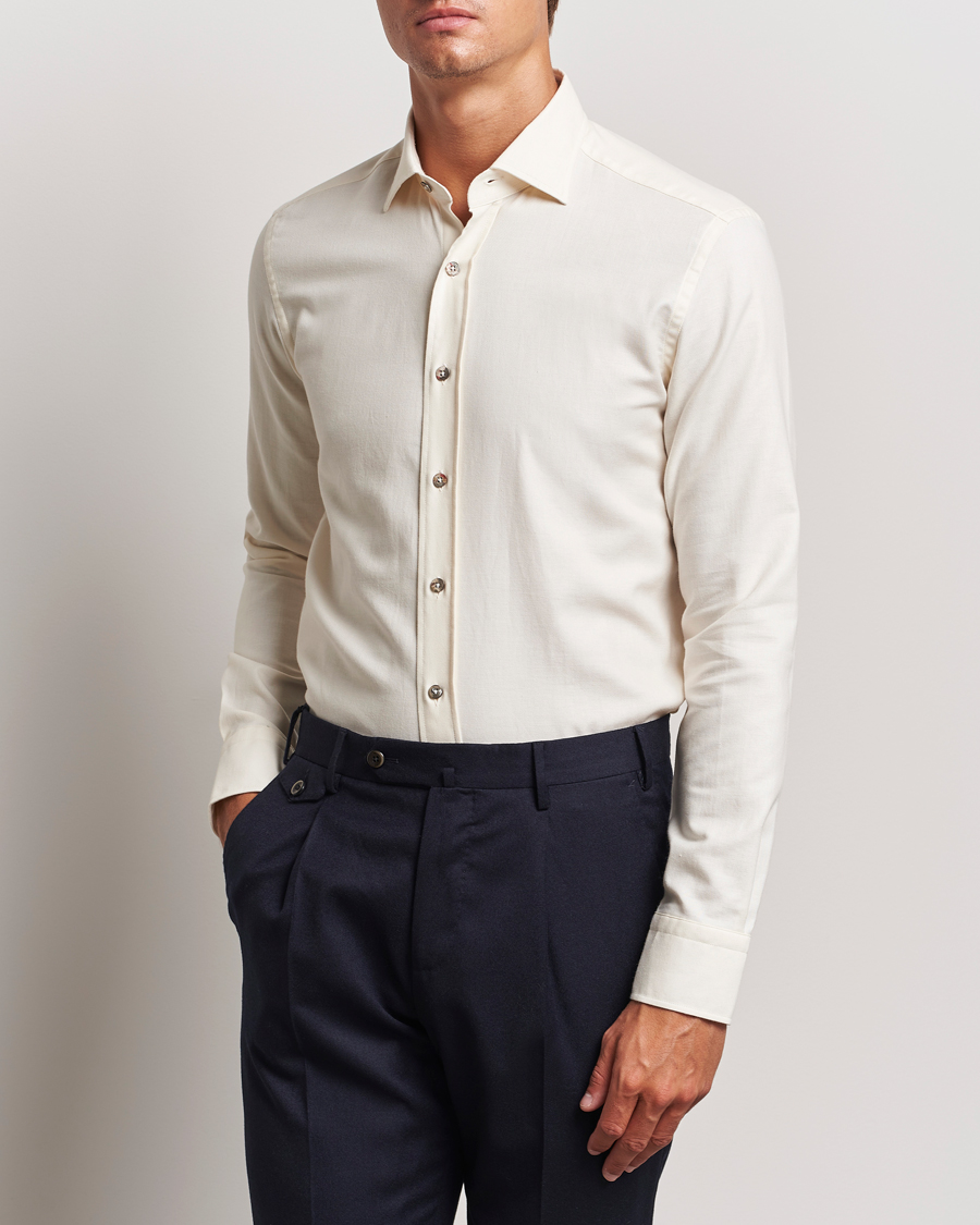 Herre | Skjorter | Grigio | Cotton Twill Shirt Off White