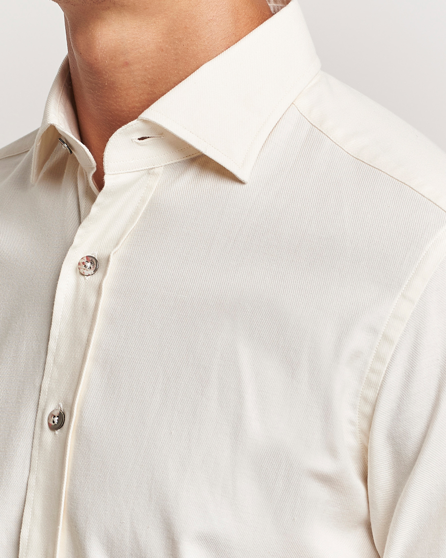 Herre | Skjorter | Grigio | Cotton Twill Shirt Off White