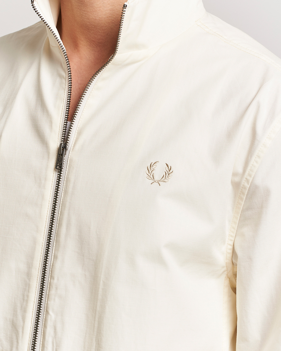 Herre | Jakker | Fred Perry | Woven Ripstop Shirt Jacket Ecru