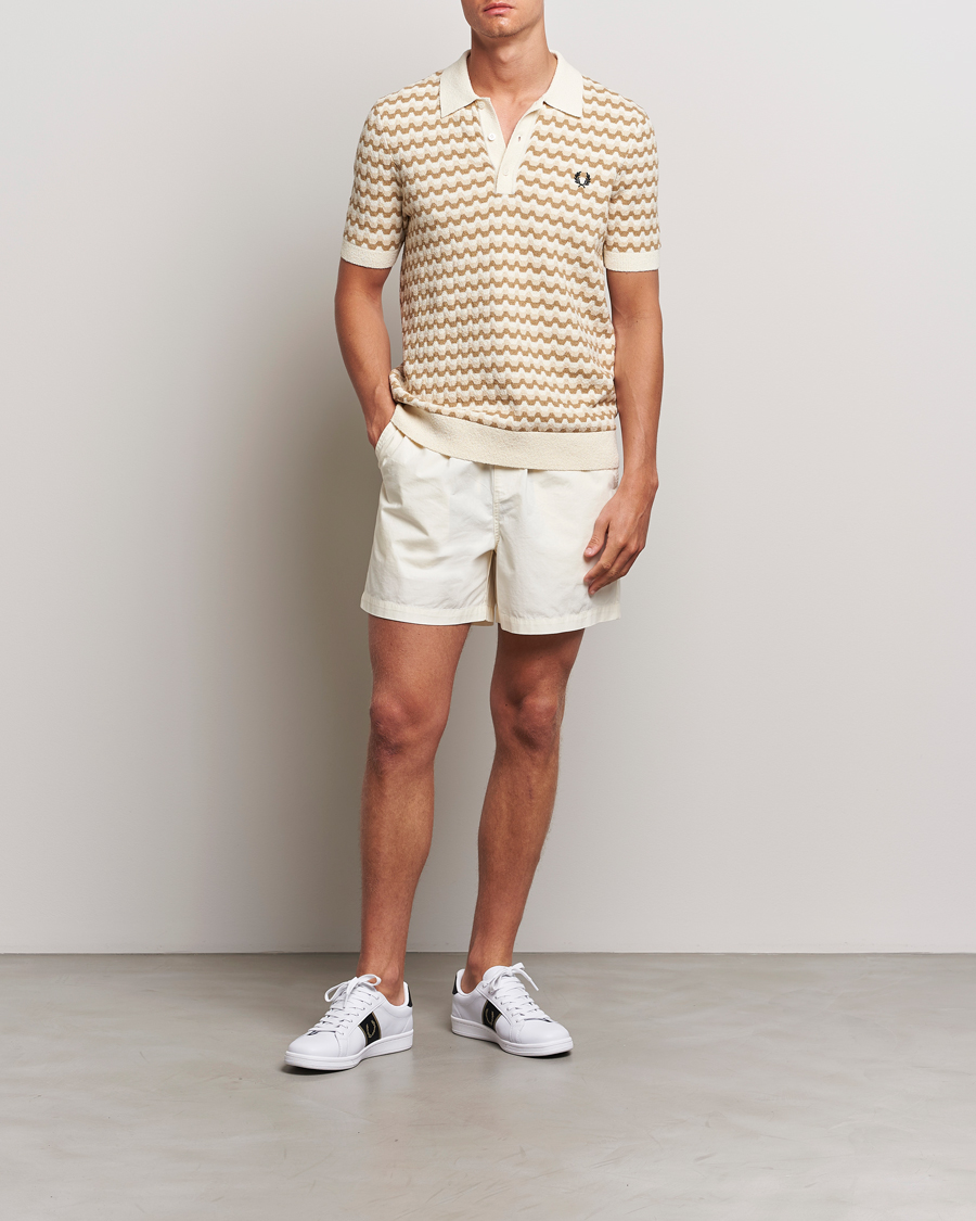 Herre | Shorts | Fred Perry | Woven Ripstop Drawstring Shorts Ecru