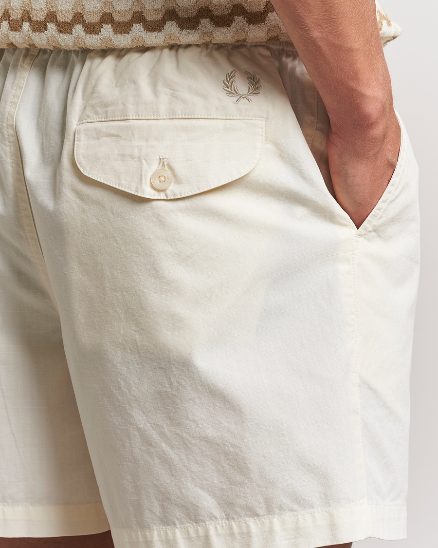 Herre | Shorts | Fred Perry | Woven Ripstop Drawstring Shorts Ecru