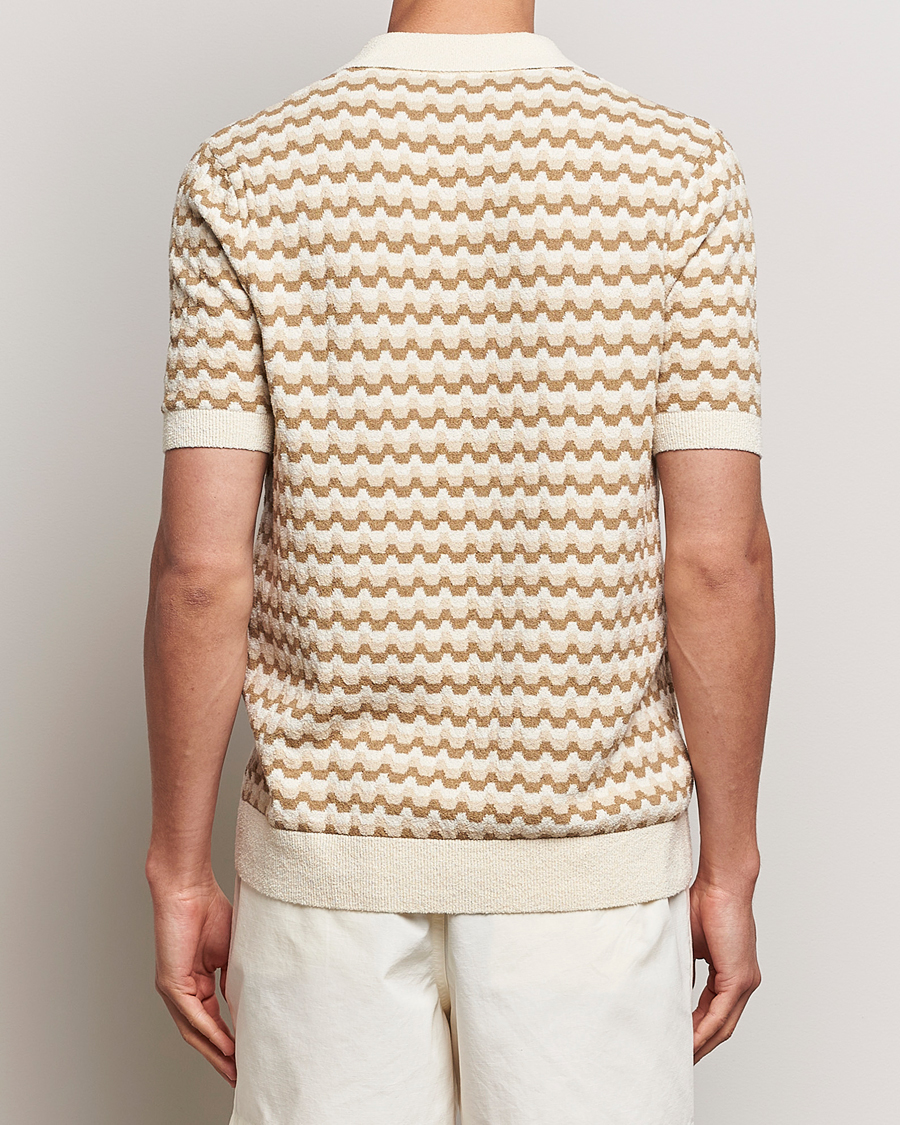 Herre | Pikéer | Fred Perry | Bouclé Jacquard Knitted Polo Ecru