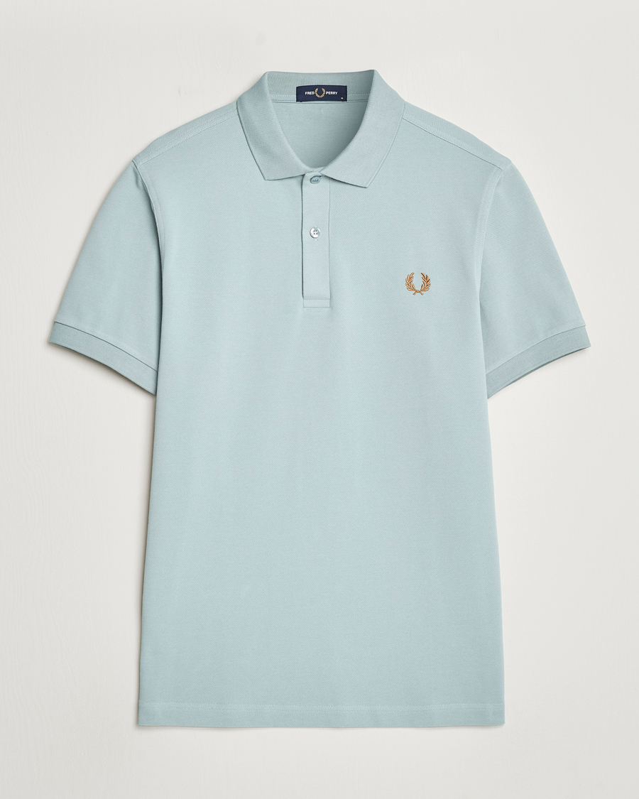 Herre | Pikéer | Fred Perry | Plain Polo Shirt Silver Blue