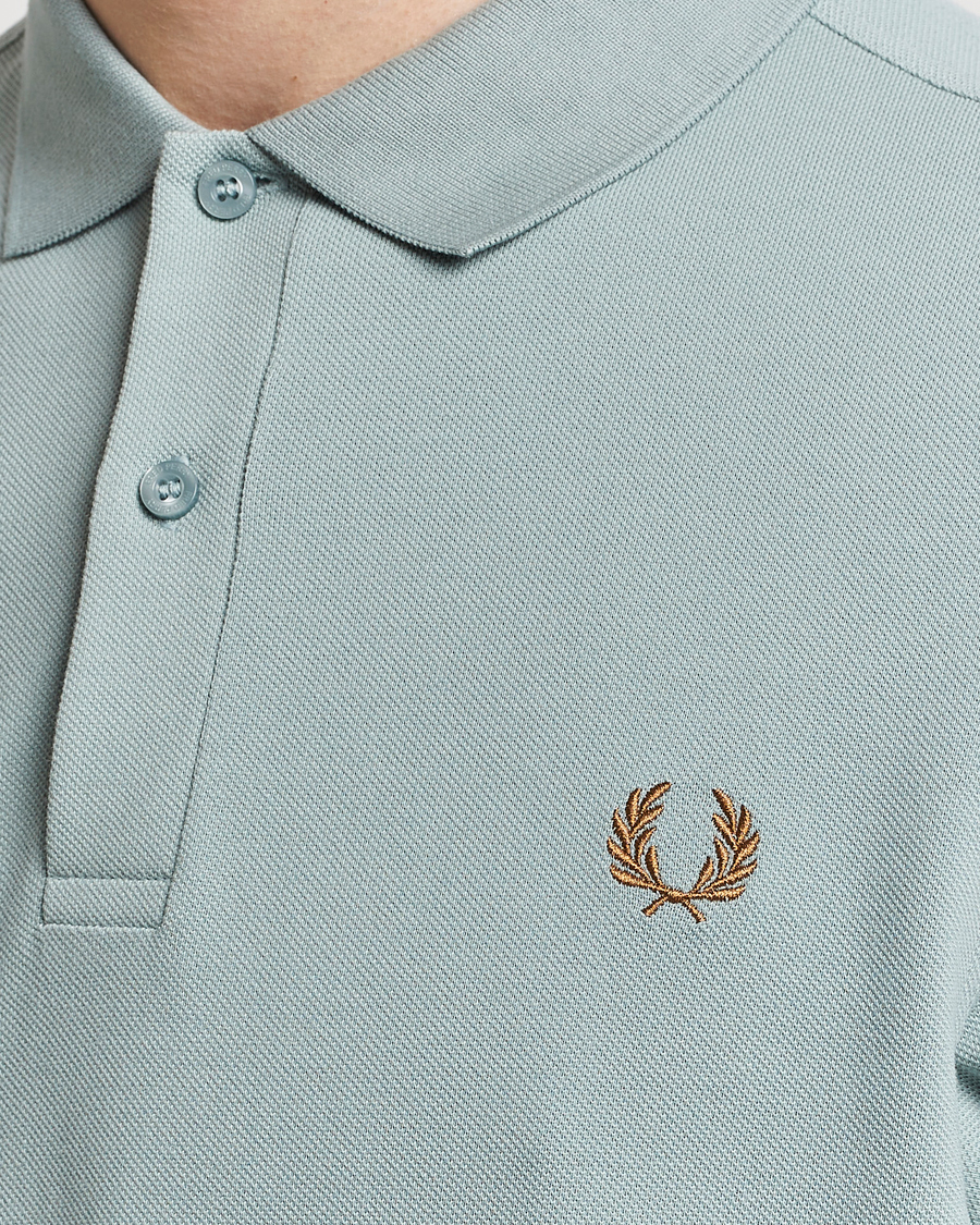 Herre | Pikéer | Fred Perry | Plain Polo Shirt Silver Blue
