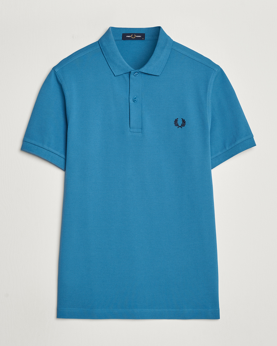 Herre | Pikéer | Fred Perry | Plain Polo Shirt Ocean Blue