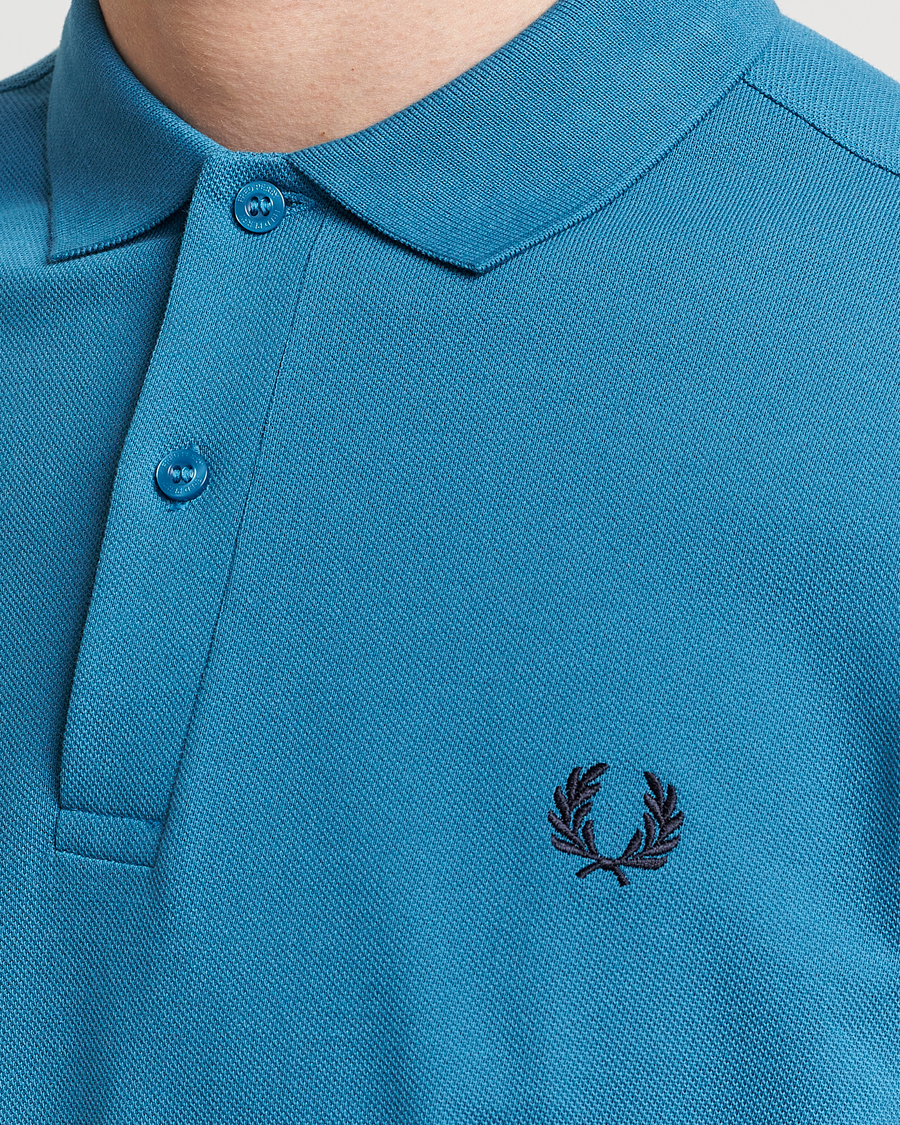 Herre | Pikéer | Fred Perry | Plain Polo Shirt Ocean Blue