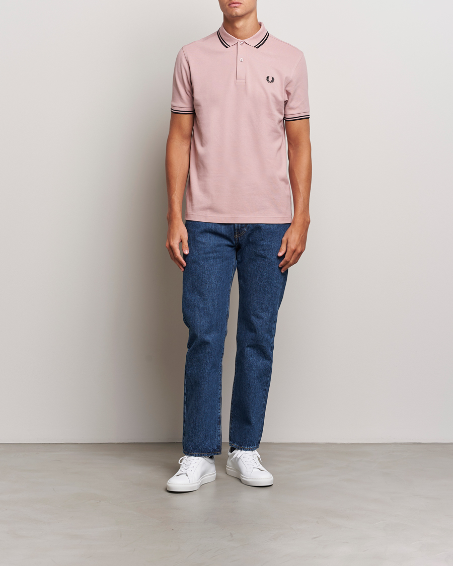 Herre | Pikéer | Fred Perry | Twin Tipped Polo Shirt Dusty Rose Pink