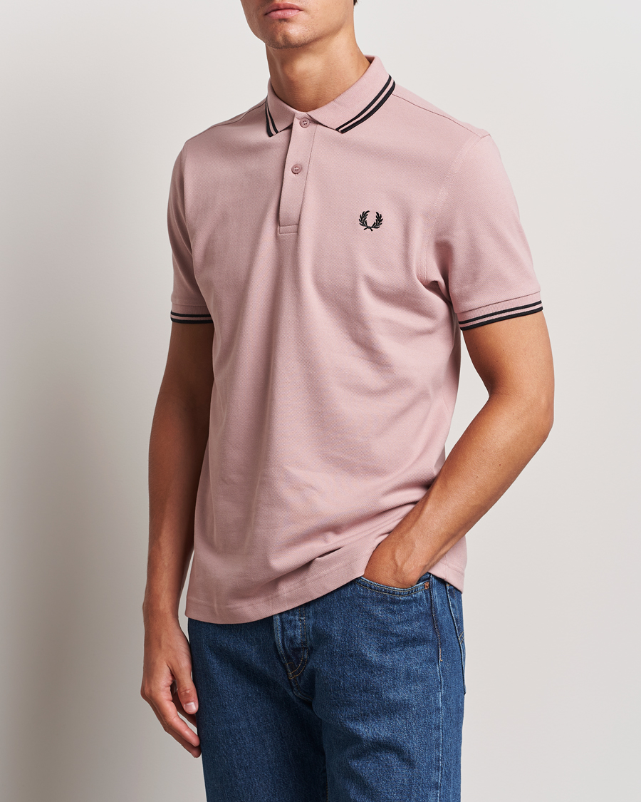 Herre | Pikéer | Fred Perry | Twin Tipped Polo Shirt Dusty Rose Pink