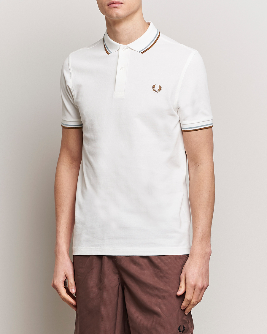 Herre | Pikéer | Fred Perry | Twin Tipped Polo Shirt Snow White