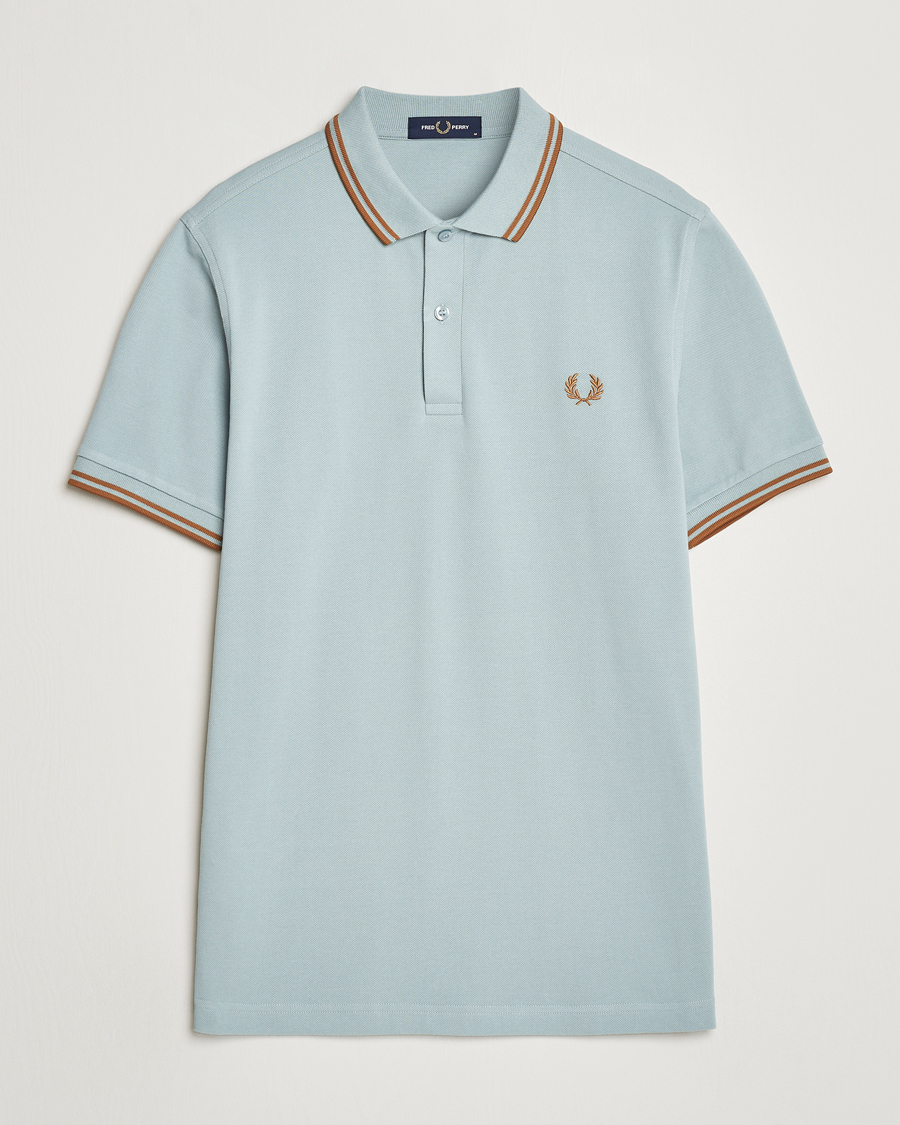 Herre | Pikéer | Fred Perry | Twin Tipped Polo Shirt Silver Blue