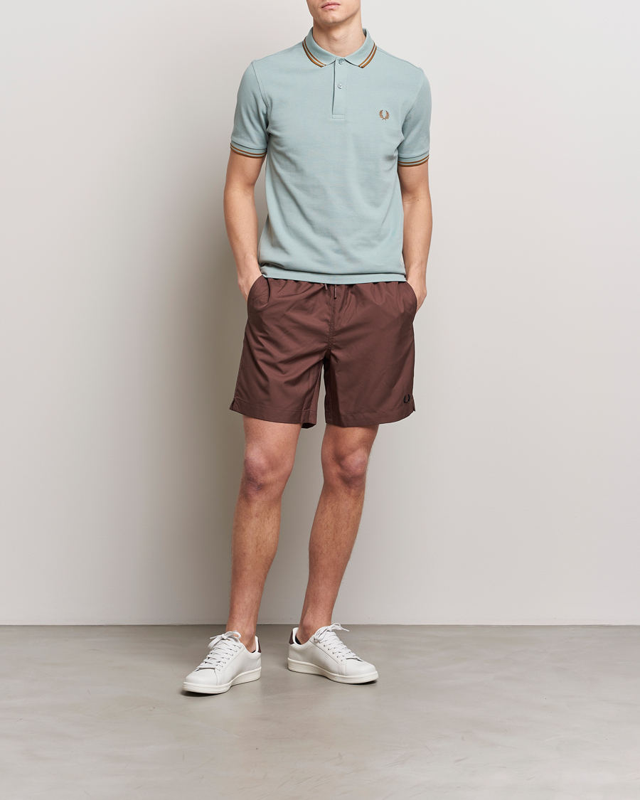 Herre | Pikéer | Fred Perry | Twin Tipped Polo Shirt Silver Blue