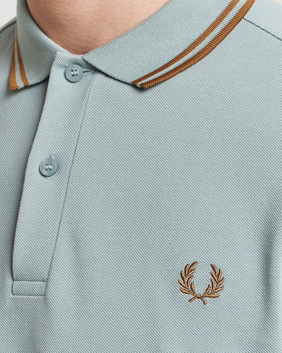 Herre | Pikéer | Fred Perry | Twin Tipped Polo Shirt Silver Blue