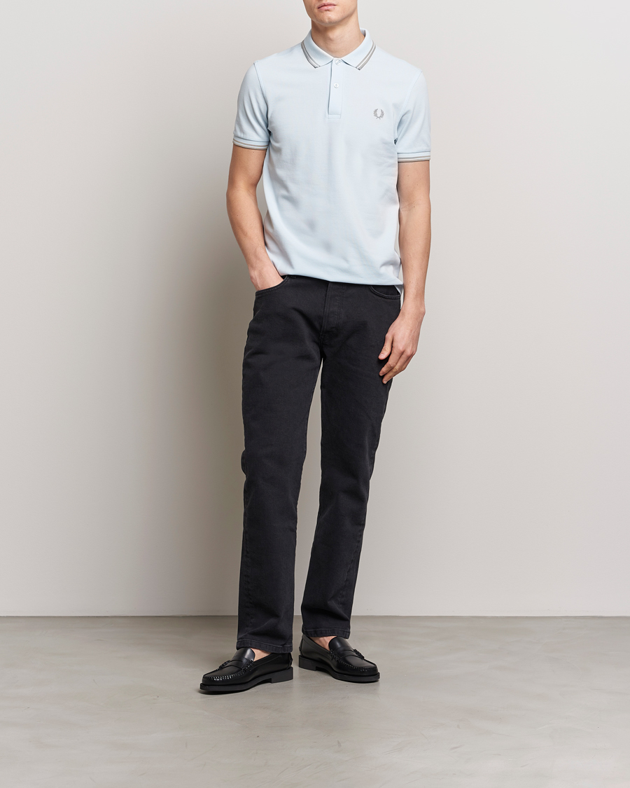 Herre | Pikéer | Fred Perry | Twin Tipped Polo Shirt Light Ice