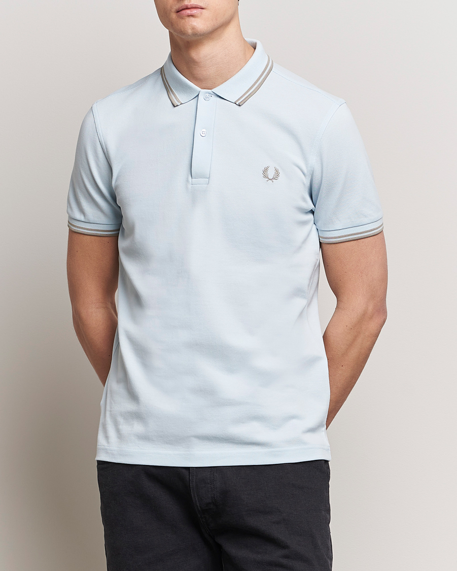 Herre | Nytt i butikken | Fred Perry | Twin Tipped Polo Shirt Light Ice