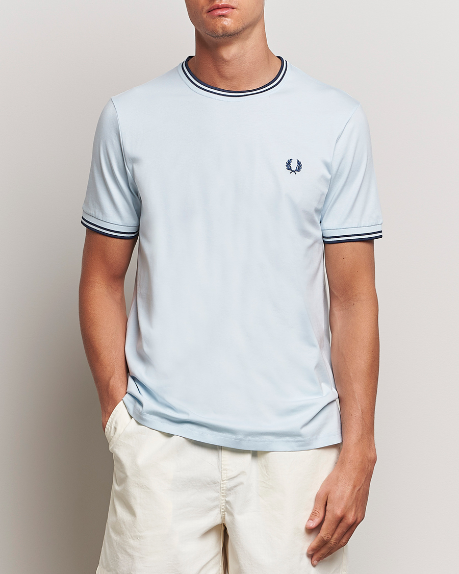 Herre | Fred Perry | Fred Perry | Twin Tipped T-Shirt Light Ice