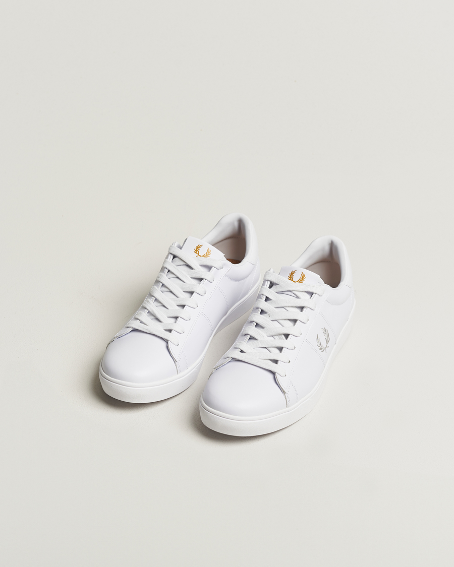 Herre | Hvite sneakers | Fred Perry | Spencer Tennis Leather Sneaker White