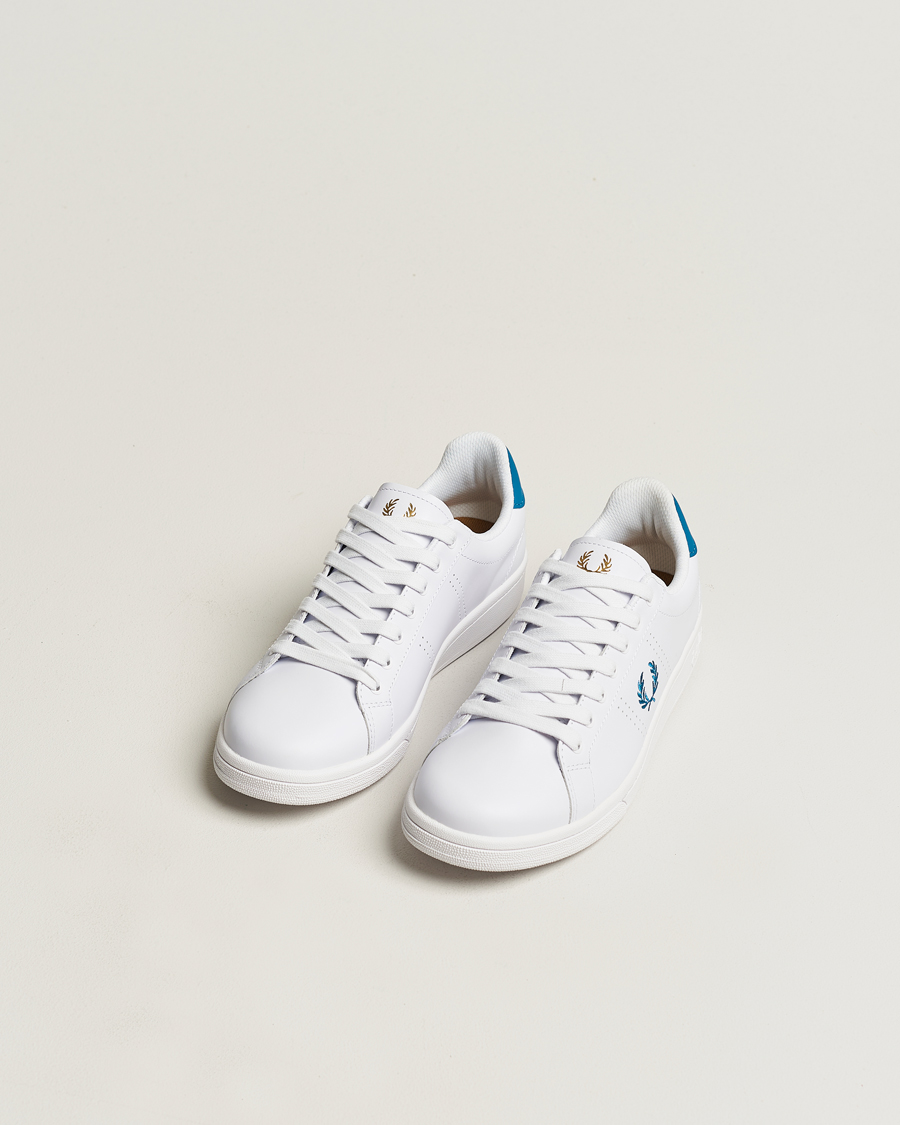 Herre | Hvite sneakers | Fred Perry | B721 Leather Sneaker White