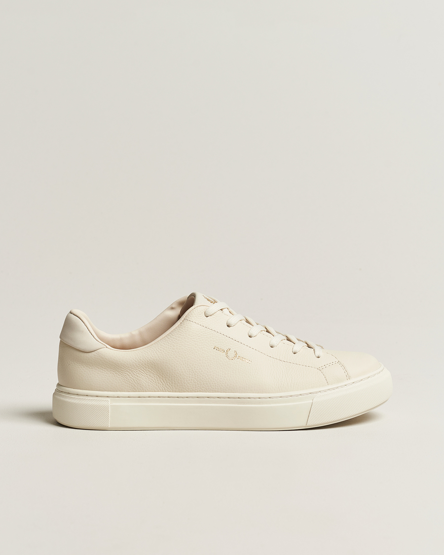 Herre | Fred Perry B71 Grained Leather Sneaker Ecru | Fred Perry | B71 Grained Leather Sneaker Ecru