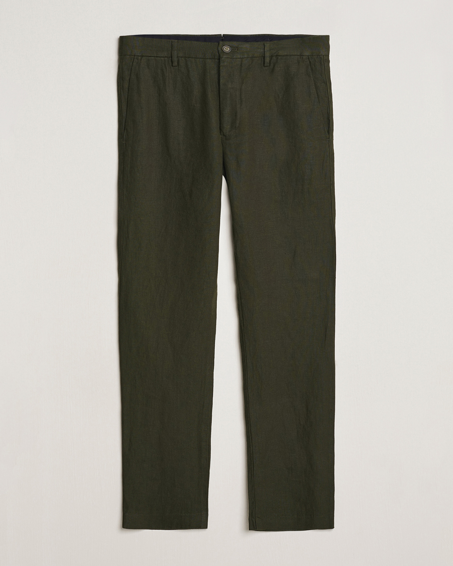 Herre | Bukser | NN07 | Theo Linen Trousers Rosin Green