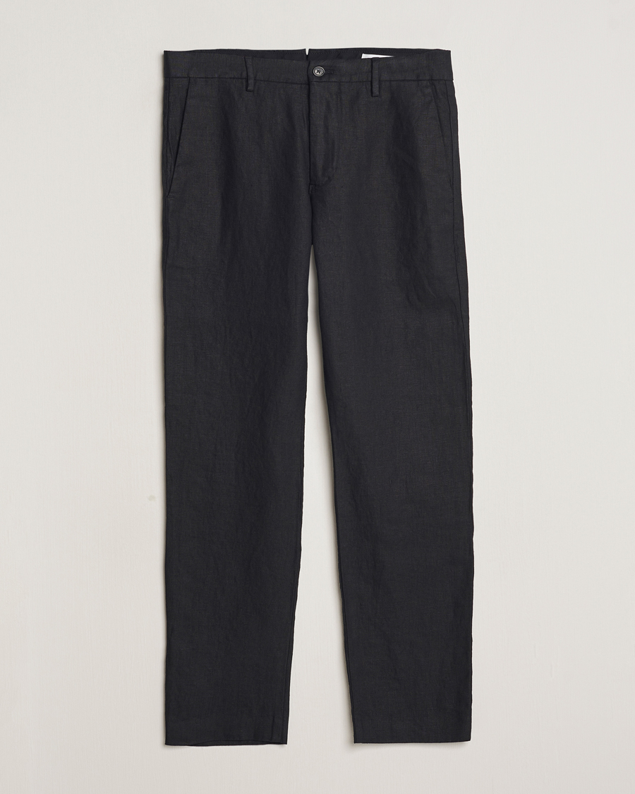 Herre | Bukser | NN07 | Theo Linen Trousers Black