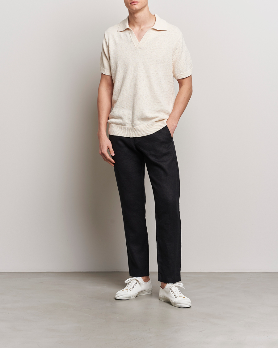 Herre | Bukser | NN07 | Theo Linen Trousers Black