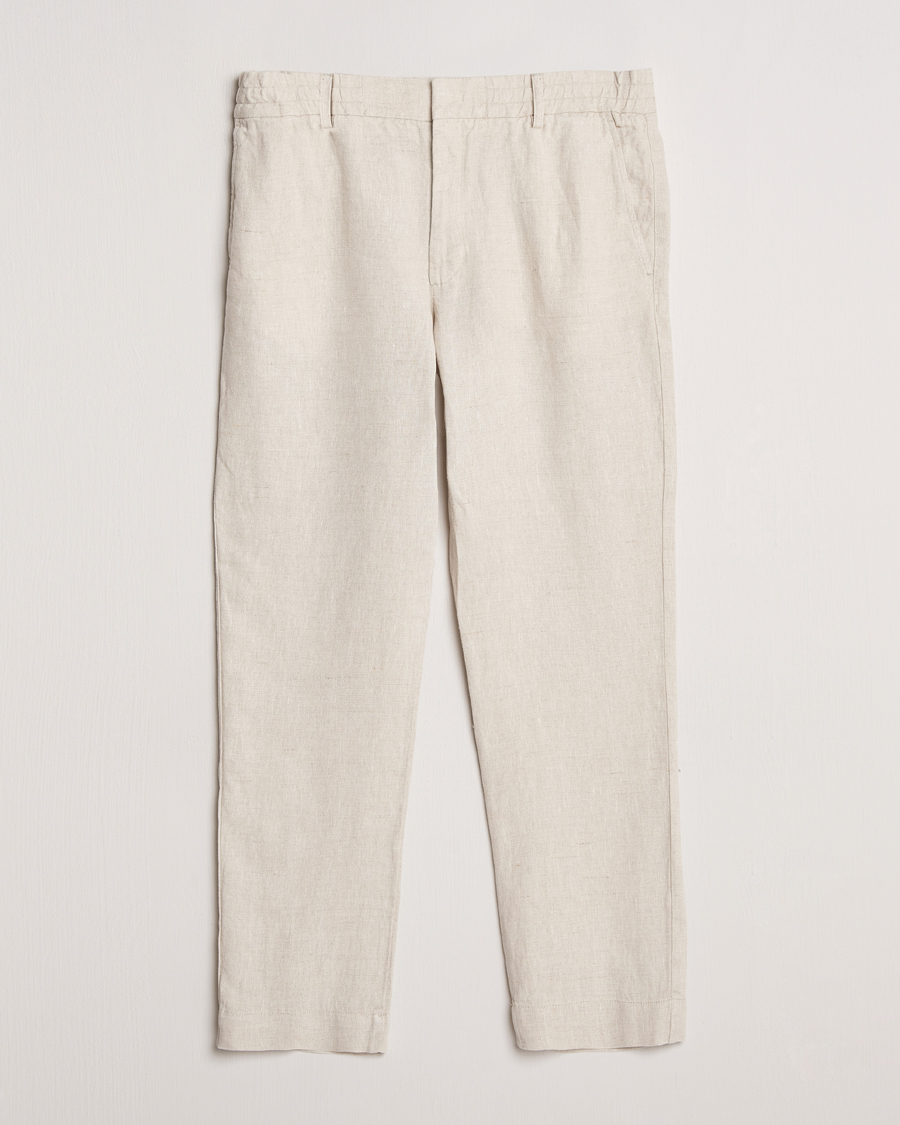 Herre | Bukser | NN07 | Billie Linen Drawstring Trousers Oat