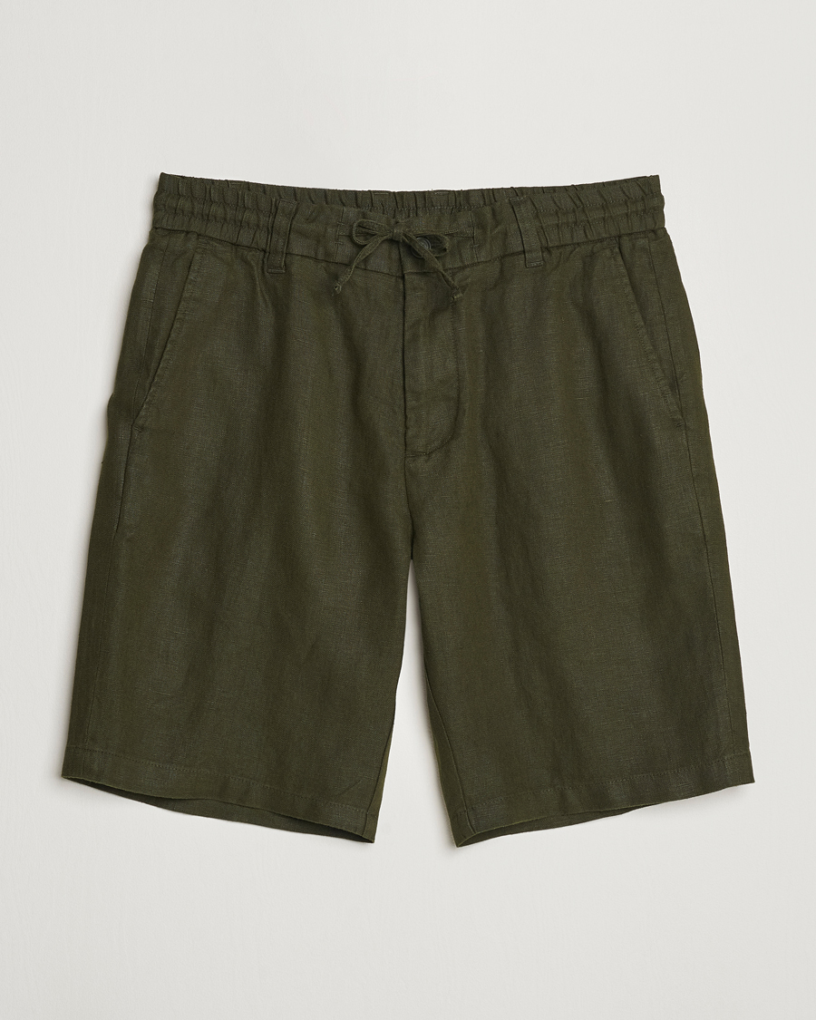 Herre | Shorts | NN07 | Seb Linen Drawstring Shorts Rosin Green