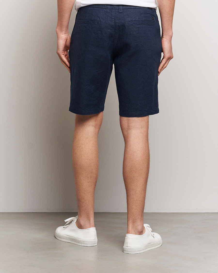 Herre | Shorts | NN07 | Crown Linen Shorts Navy Blue