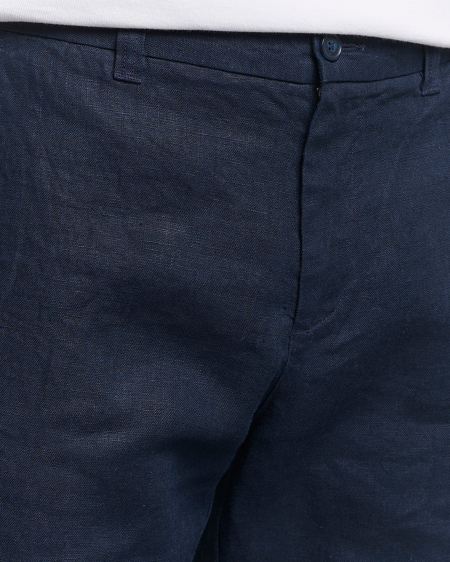 Herre | Shorts | NN07 | Crown Linen Shorts Navy Blue