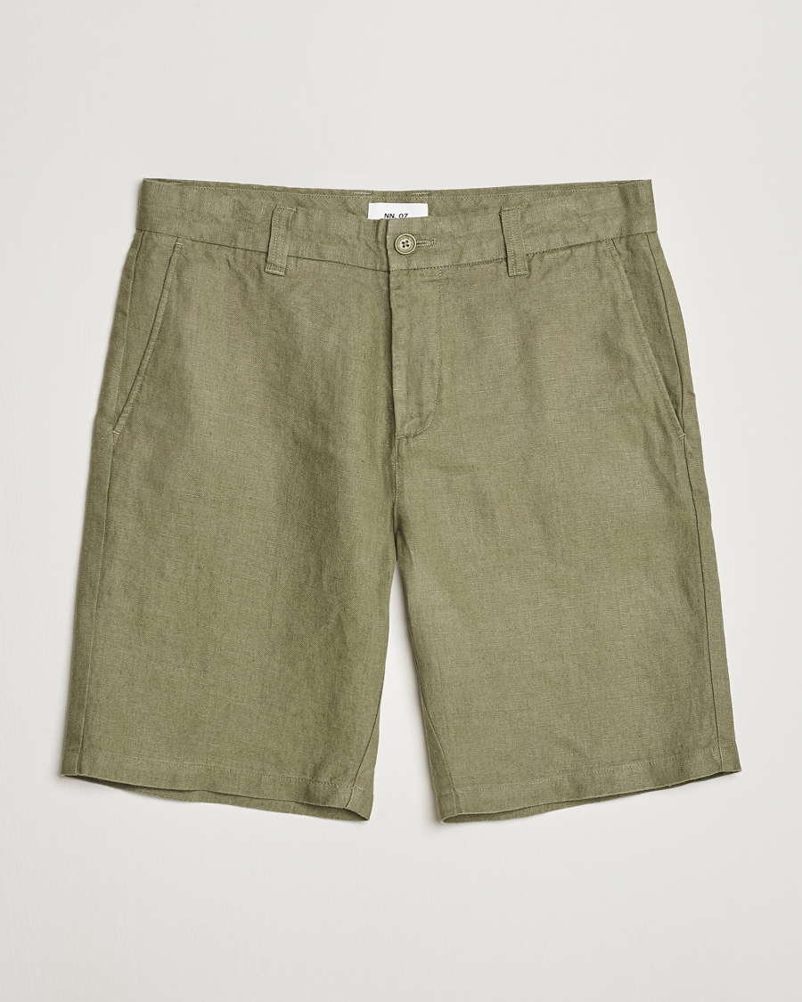 Herre | Shorts | NN07 | Crown Linen Shorts Lichten Green