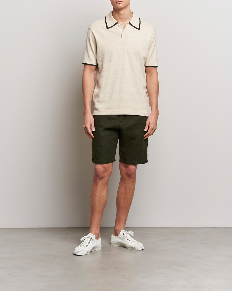 Herre | Shorts | NN07 | Crown Linen Shorts Rosin Green