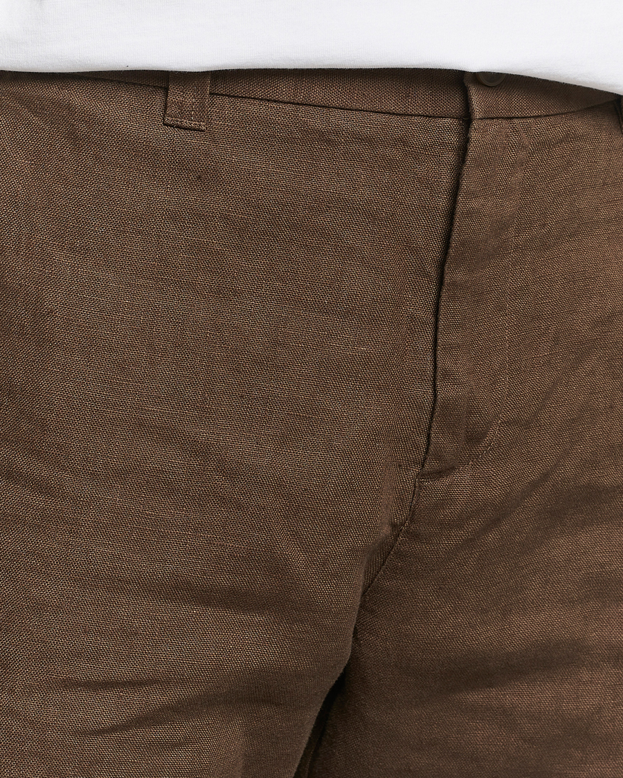 Herre | Shorts | NN07 | Crown Linen Shorts Cocoa Brown