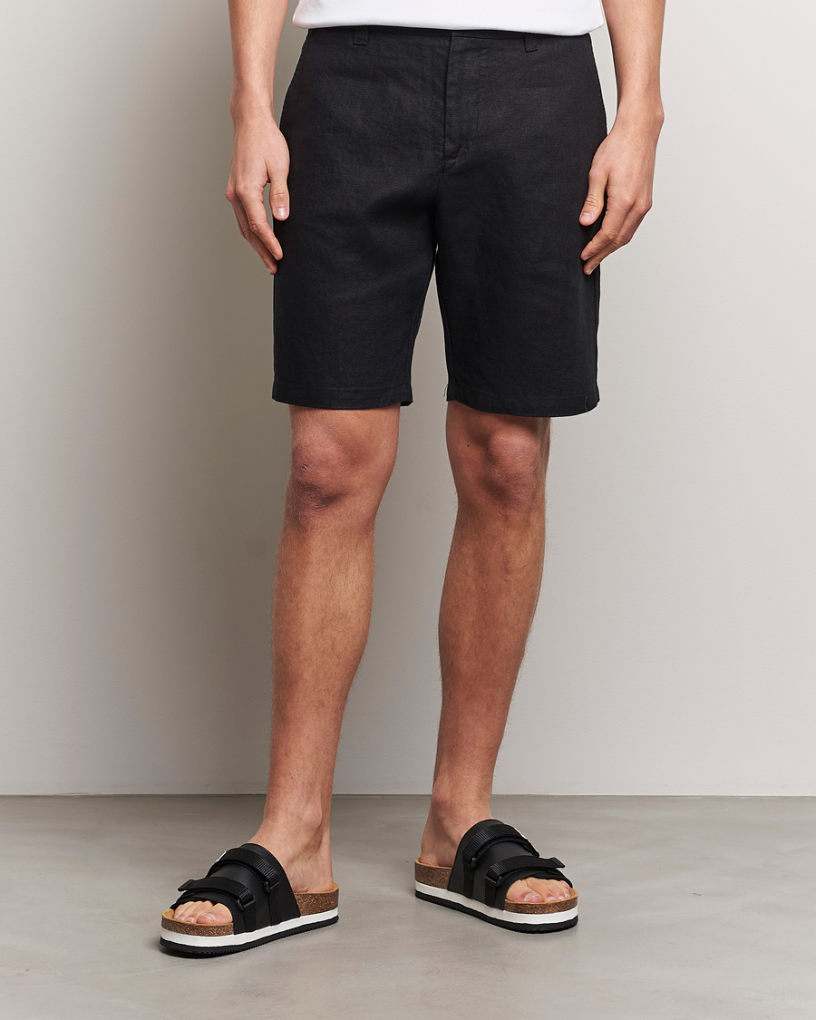 Herre | Avdelinger | NN07 | Crown Linen Shorts Black